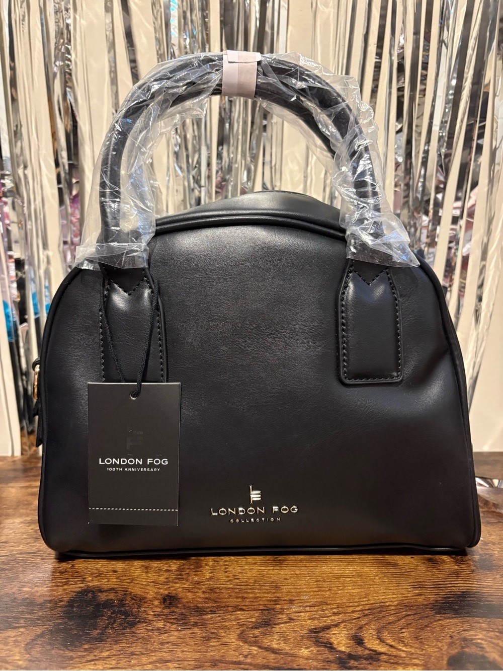 London Fog mini smooth PU satchel